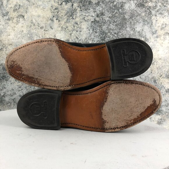 Park Place Men's Size 10D Black Leather Closed Toe Slip On Dress Shoes Loafers - Picture 12 of 16